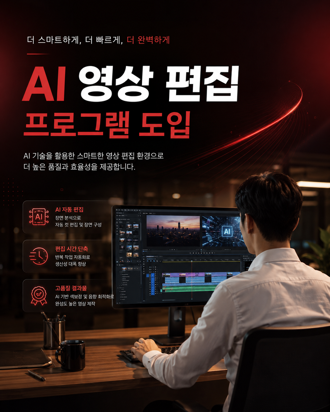 ‘솔루션 영상·촬영’ 효율 극대화… AI 영상 편집 프로그램 도입